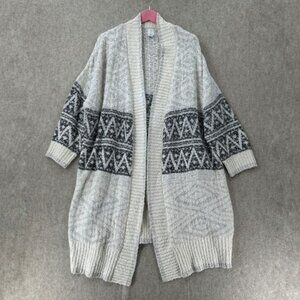 JOIE Duster Cardigan Sweater Long Western Tribal‎ Southwestern Wool 2X Aztec